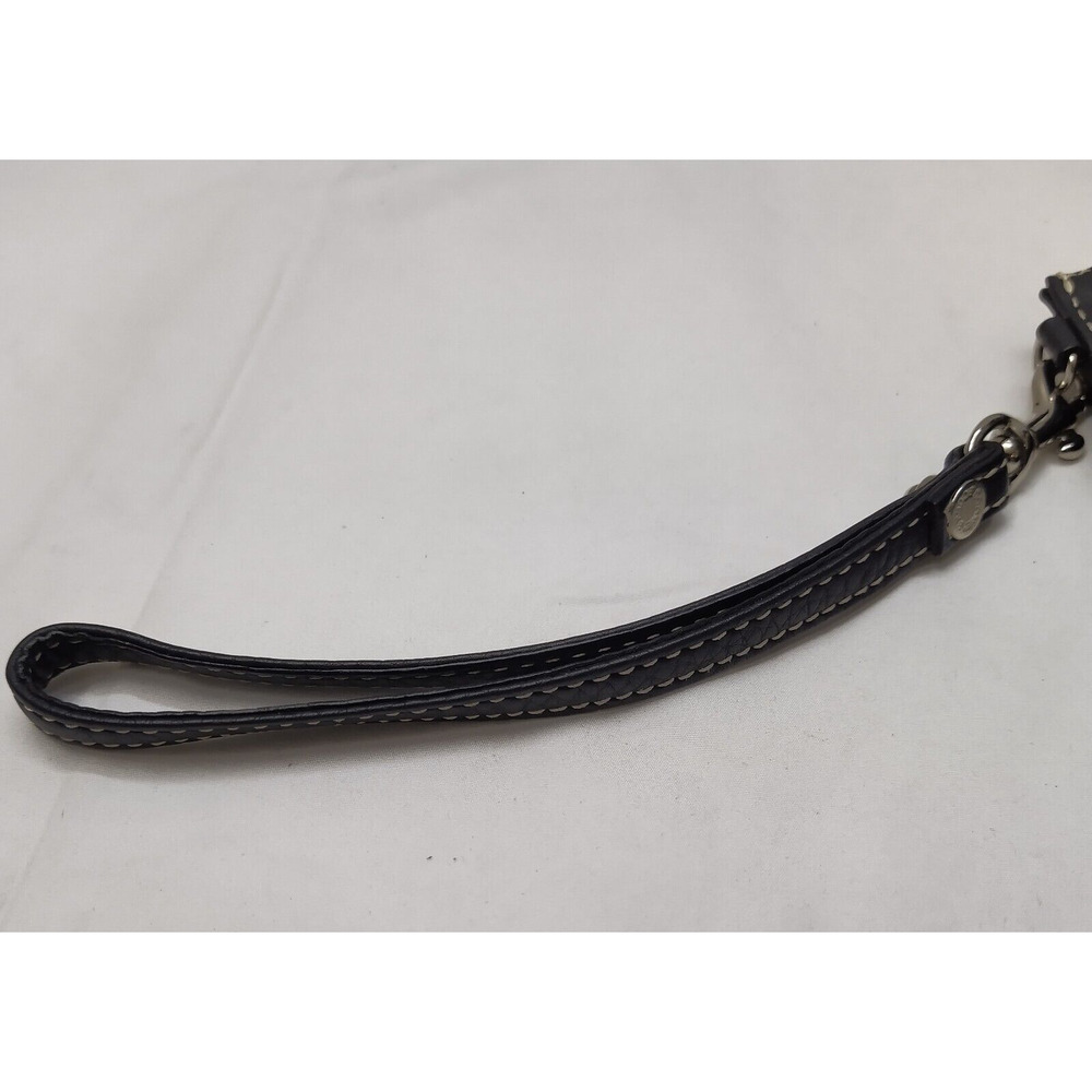Dooney & Bourke Black Pebbled Zipper Closure Coin Wallet - Picture 4 of 11